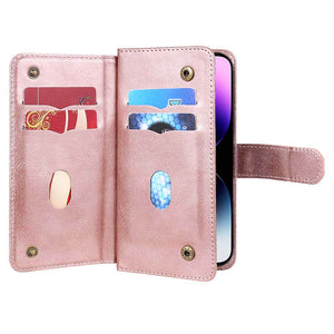 Casekis Large Capacity Cardholder Phone Case Rose Gold