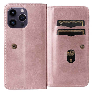 Casekis Large Capacity Cardholder Phone Case Rose Gold