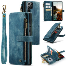 Load image into Gallery viewer, Casekis Leather Zipper Phone Case Blue
