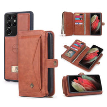 Load image into Gallery viewer, Casekis Large-Capacity Zipper Card Leather Case for Galaxy

