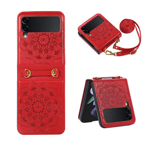 Casekis Mandala Embossed Phone Case For Galaxy Z Flip 4 5G