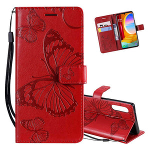 2021 Upgraded 3D Embossed Butterfly Wallet Phone Case For LG Velvet 5G - Casekis
